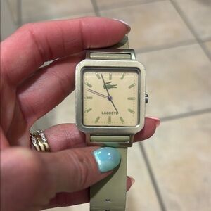 Lacoste Beige Square Watch